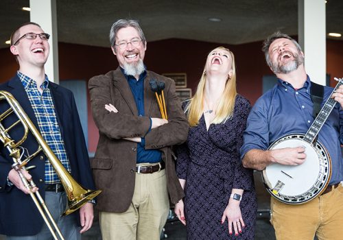 music faculty with their instruments
