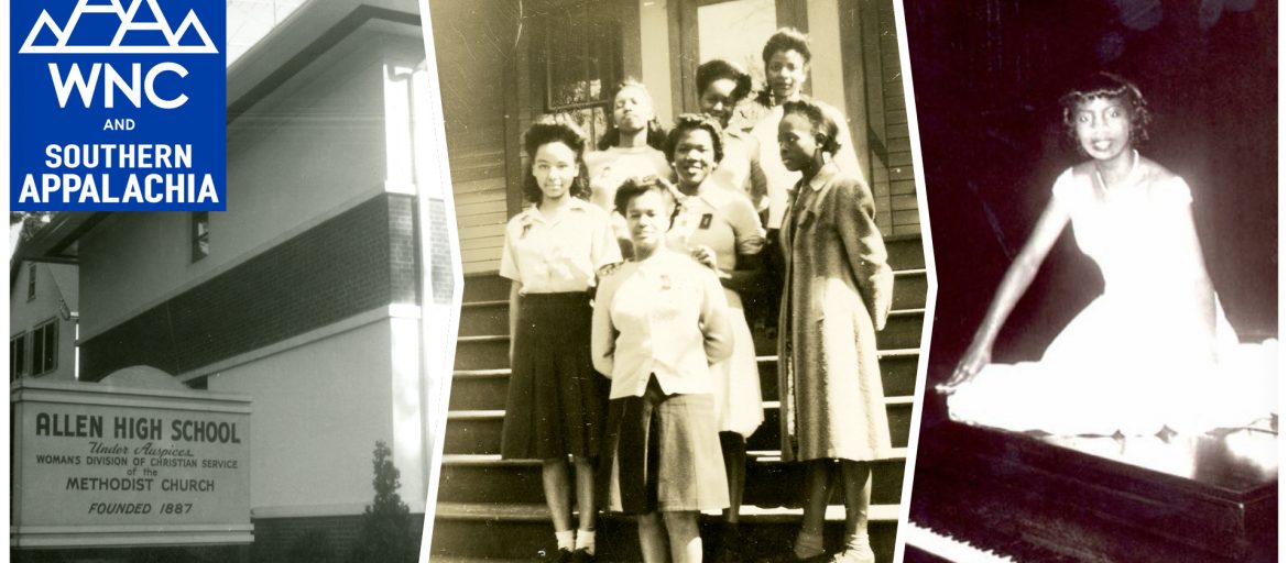 Conference poster shows Allen High School sign, students, and Nina Simone