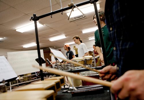 percussionists playing