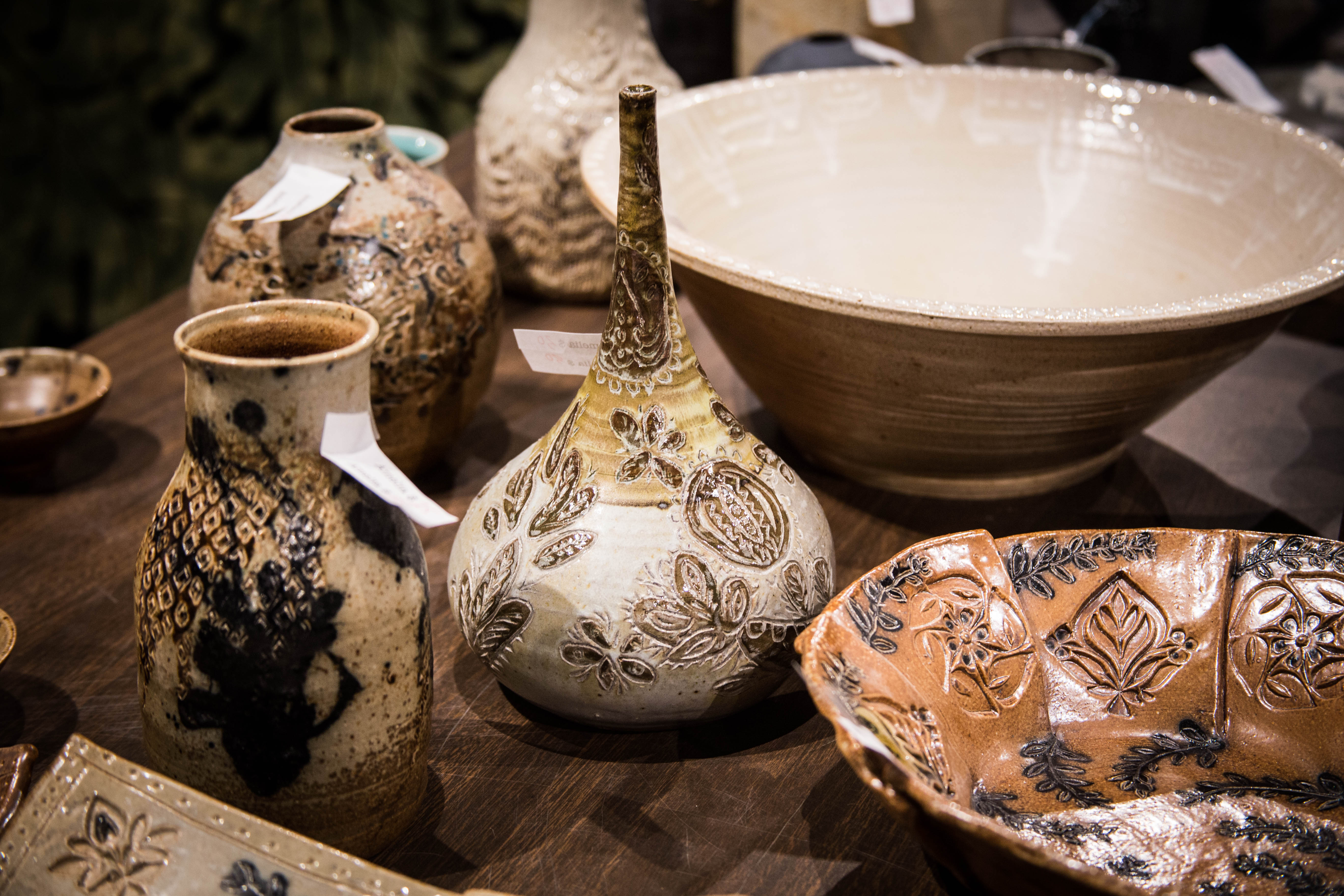 UNC Asheville art sale ceramics from a prior art sale