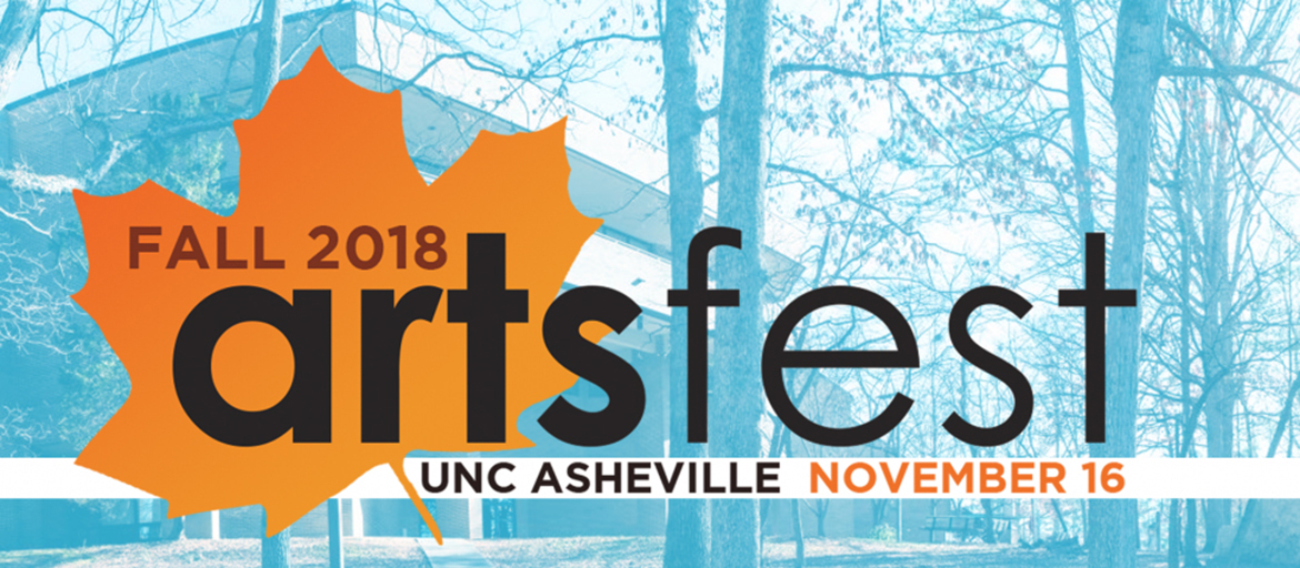 fallfest Poster shows fall leaf on campus
