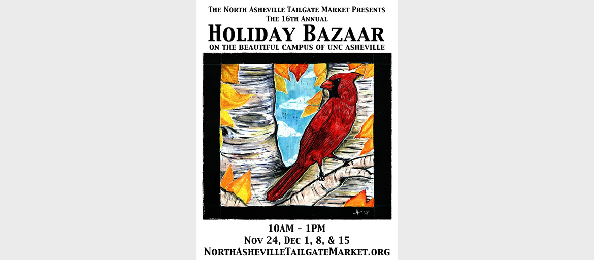holiday mkt web Poster has picture of cardinal and market hours