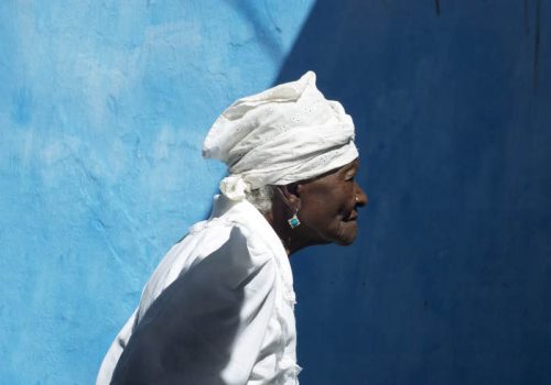 Photo of Mãe Filhinha of Yemanjá-Ogunté, featured in the film Yemanjá. Copyright 2013 by Gerald Lee Hoffman