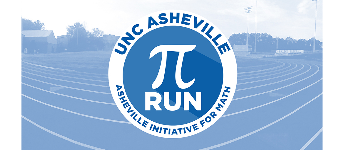 Pi symbol superimposed over image of running track