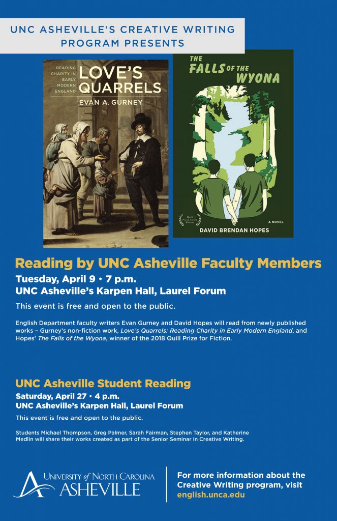 Poster shows both authors' book covers