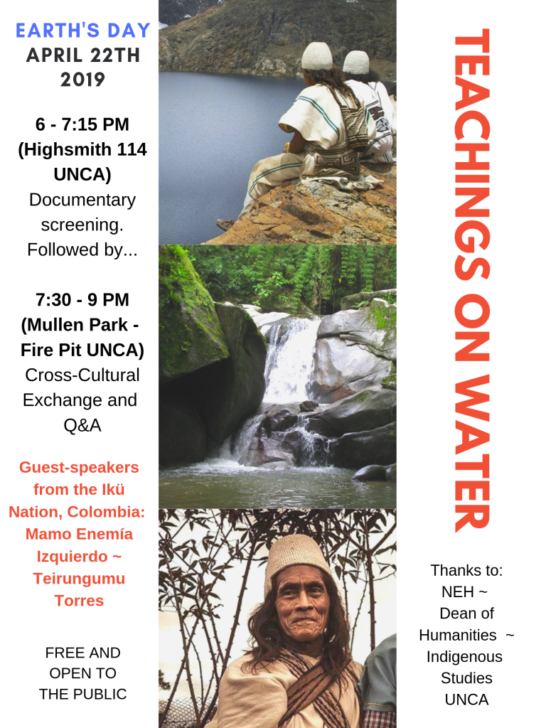 poster has event details and photos from Columbia