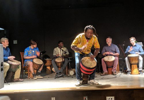 Afro Percussion Ensemble performing