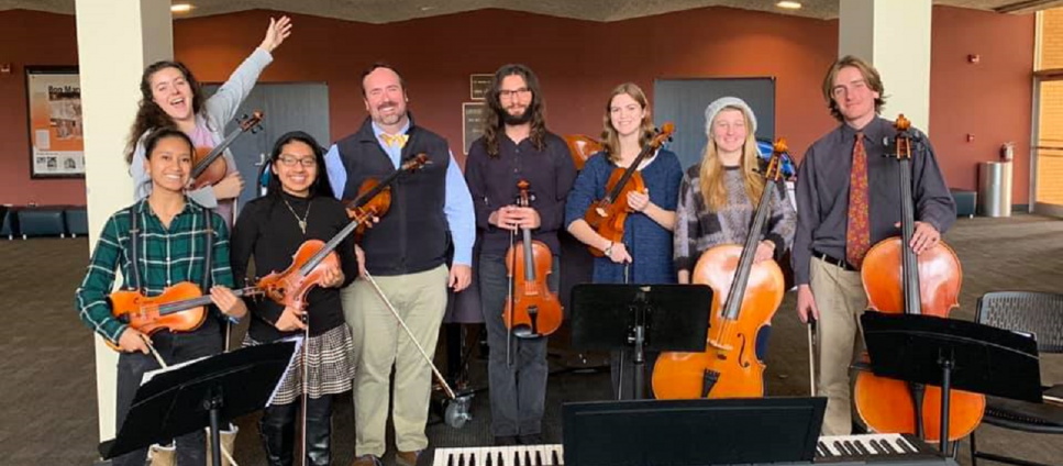 camerata-web student musicians with Ben Smith