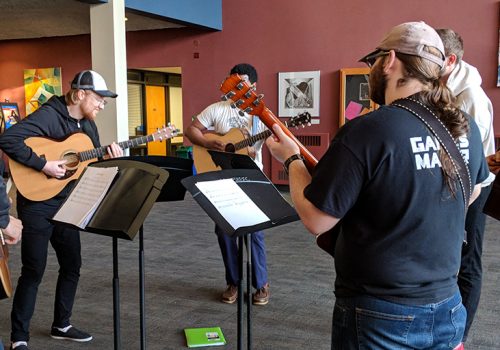 gutar ensemble playing in Lipinsky Hall