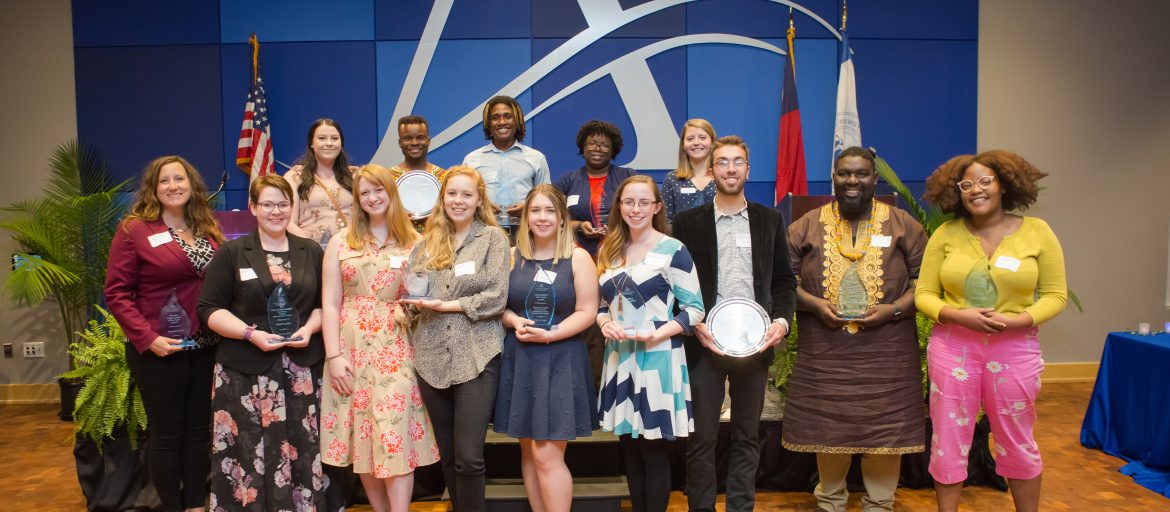 2019 student and faculty leadership award winners.
