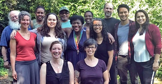 building bridges A group of people posing together.