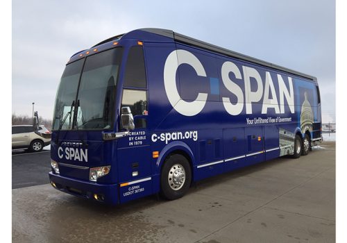 C-SPAN's branded bus