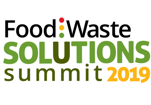 Logo says Food Waste Solutions Summit 2019 with no pictures