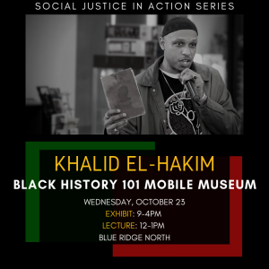 Poster has photo of El-Hakim with event information