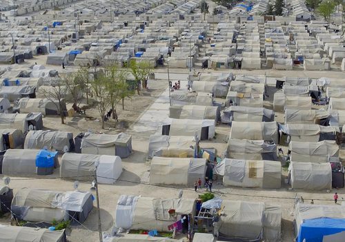 Overview of tents at Nizip Syrian refugee camp, Gaziantep, Turkey om photo from Human Flow