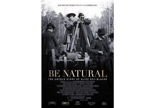 Poster for film shows historical photo of Alice Guy-Blaché behind the camera