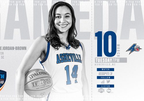 Poster shows UNC Asheville player Brooke Jordan-Browne