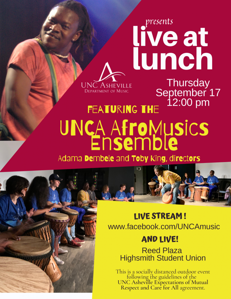 poster has event description and photos of the musicians