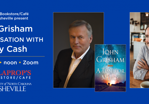 graphic includes photos of both authors, the book cover, date and time of zoom