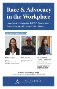 a poster with panelists