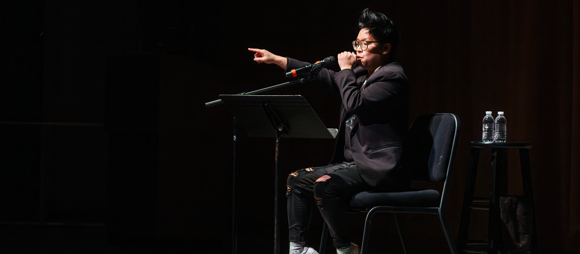 Kay Ulanday Barrett on stage