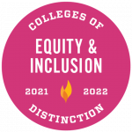 Colleges of Distinction 2021-2022 Equity & Inclusion badge