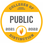 2021-2022 College of Distinction for public universities badge