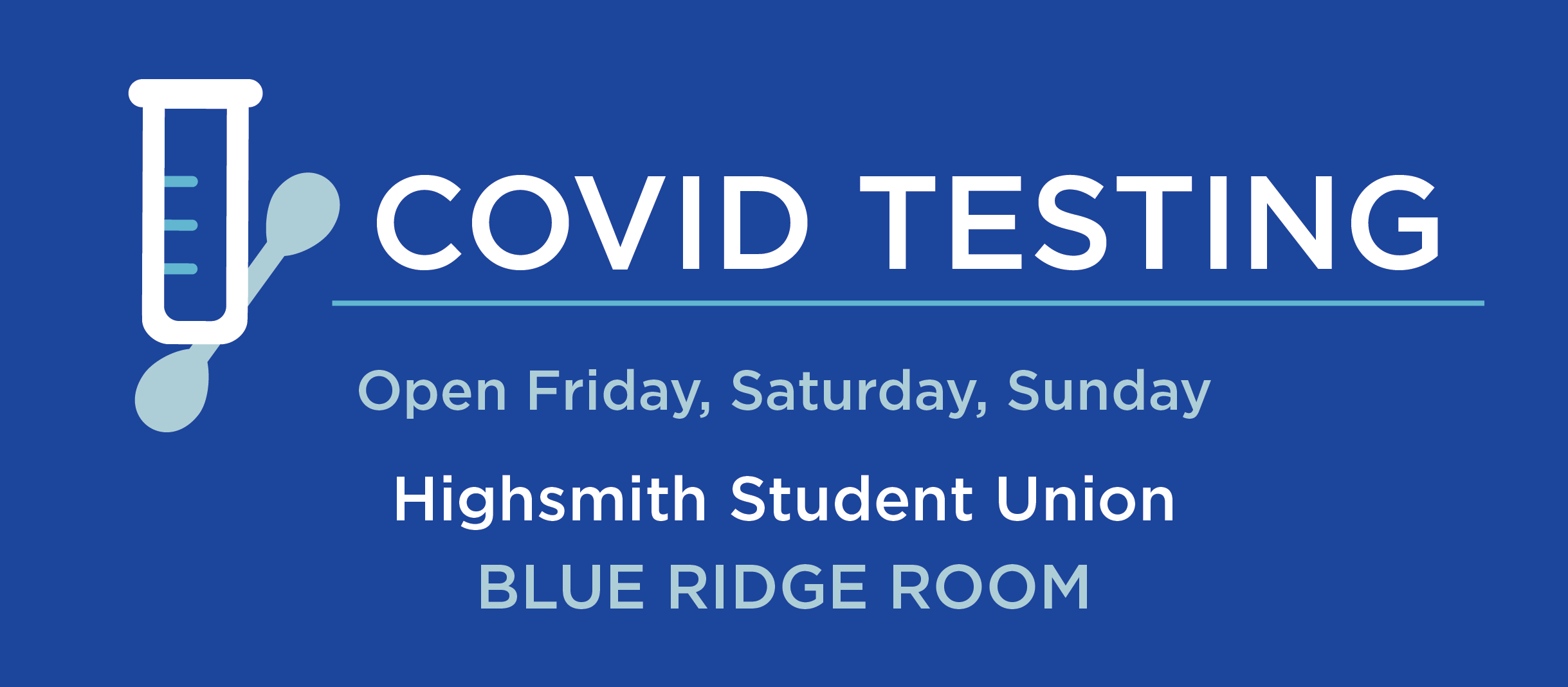 COVID19 Testing Sites Opens Weekends at UNC Asheville, January 21
