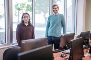 Riley McBride and his faculty mentor David Wake