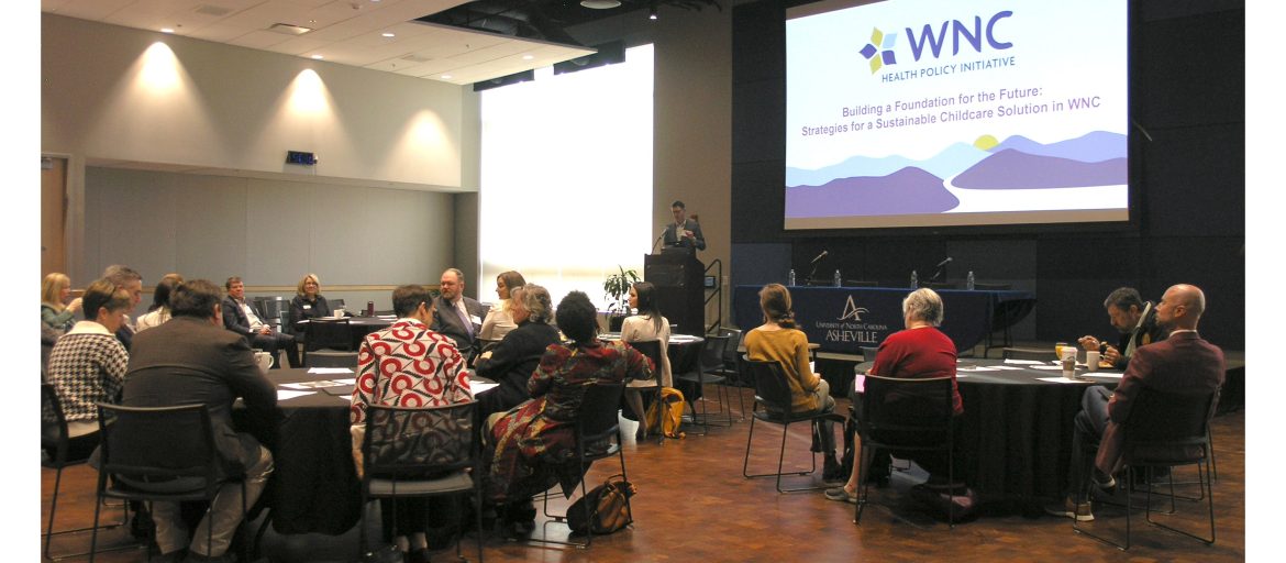 speaker Greg Borom, Director of the WNC Early Childhood Coalition gives his opening remarks