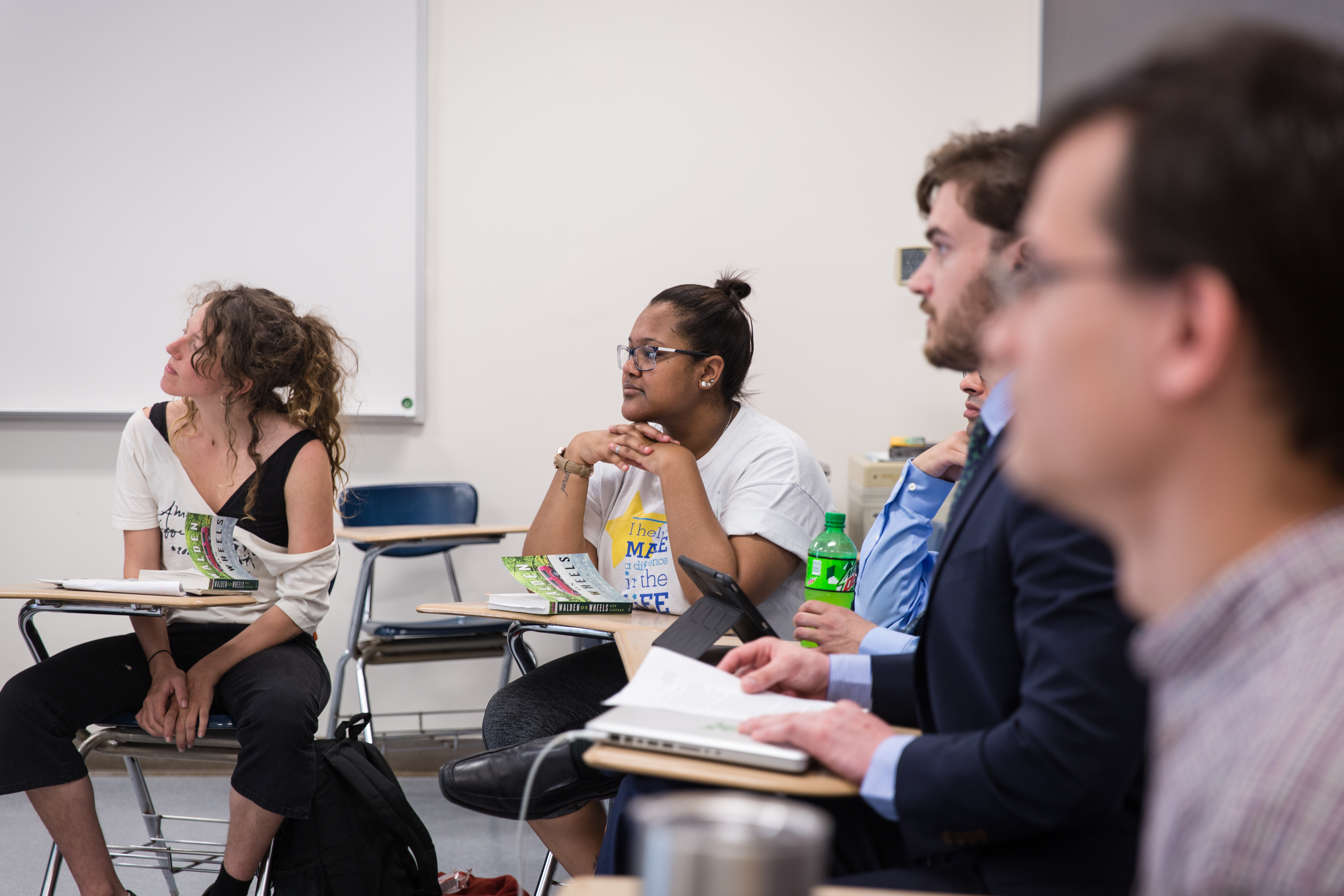 Students watching a lecture.