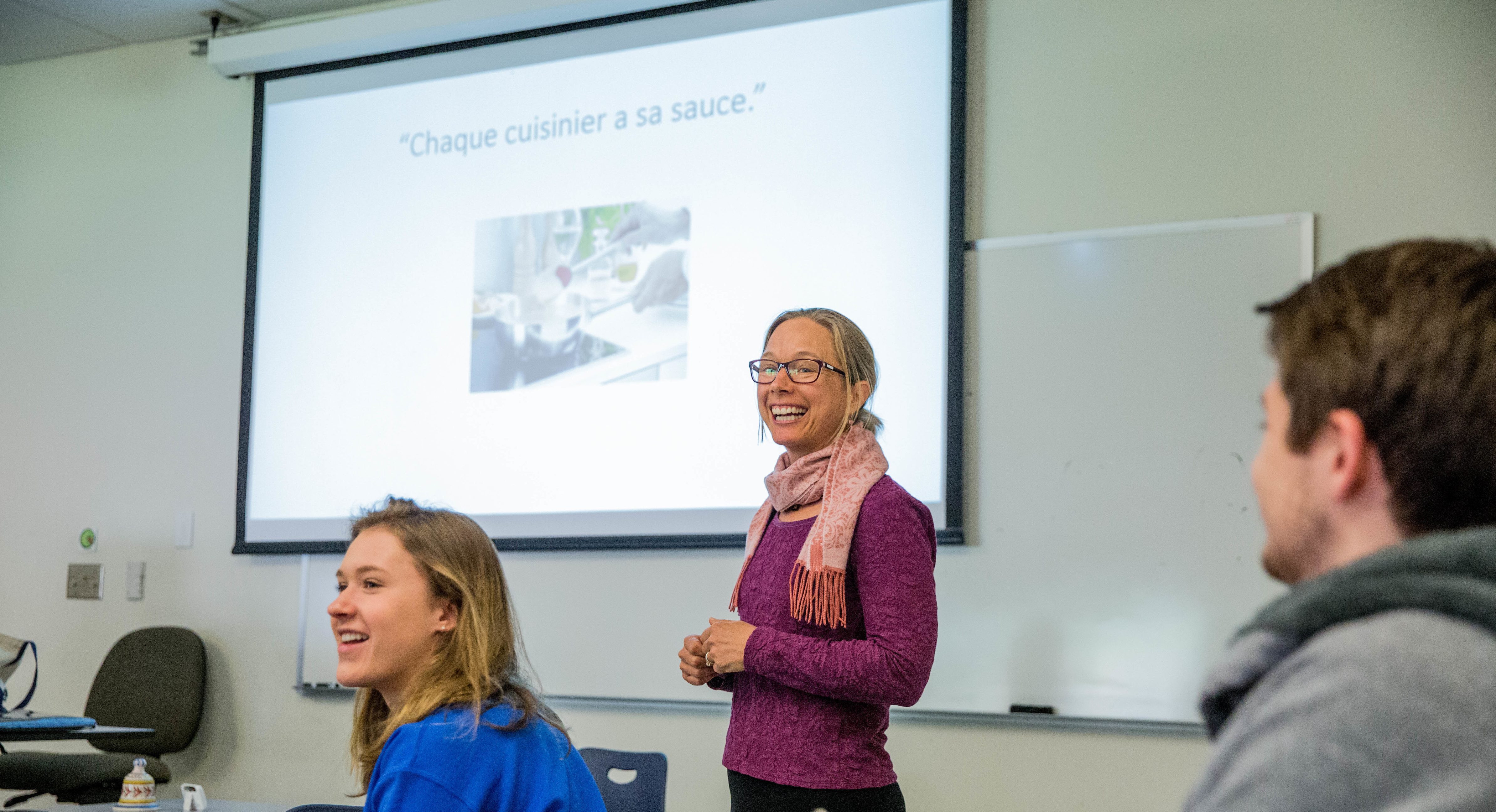 Professor teaching French