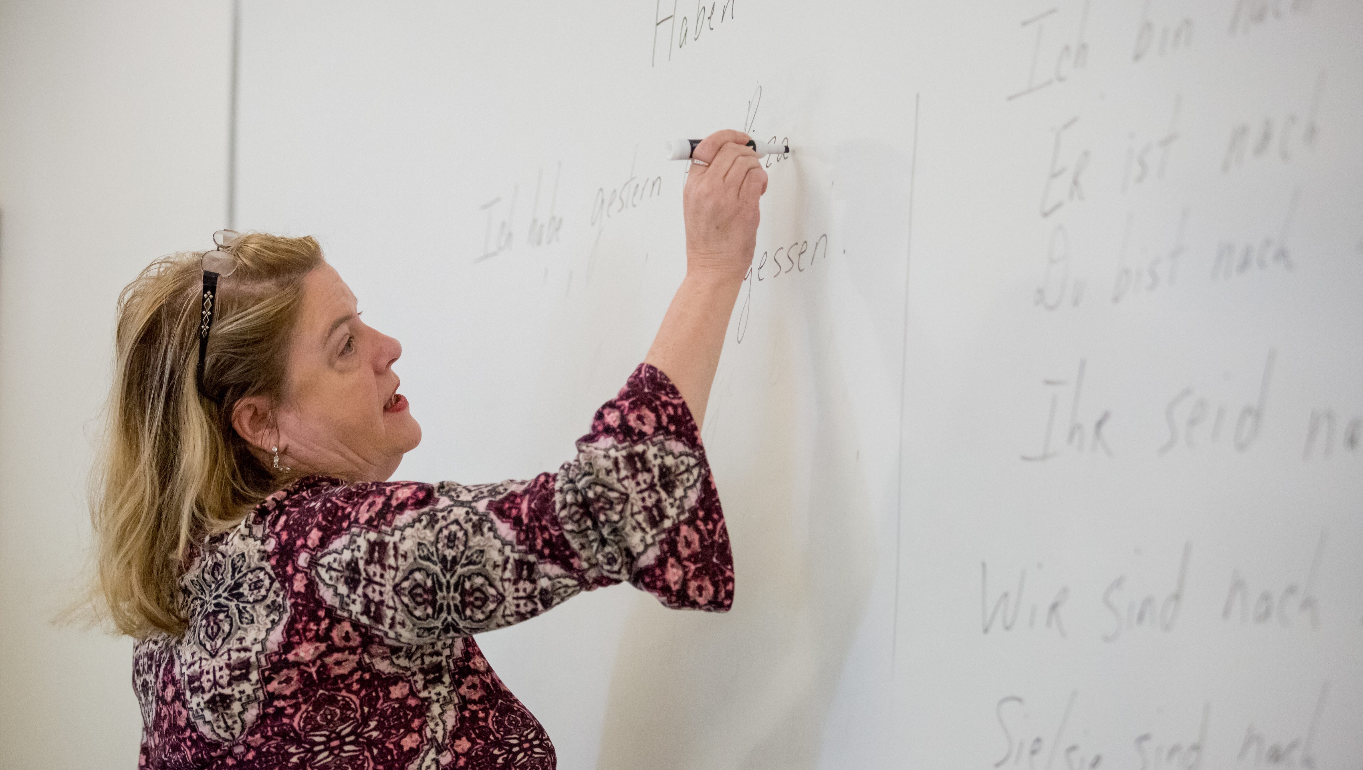 Professor teaching German