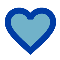 Blue heart icon