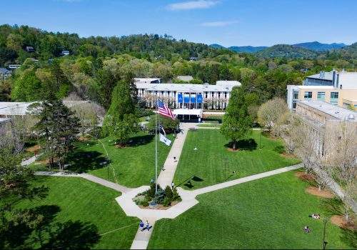 Aerial of the campus quad