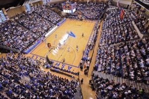 Basketball court inside of Kimmel Arena