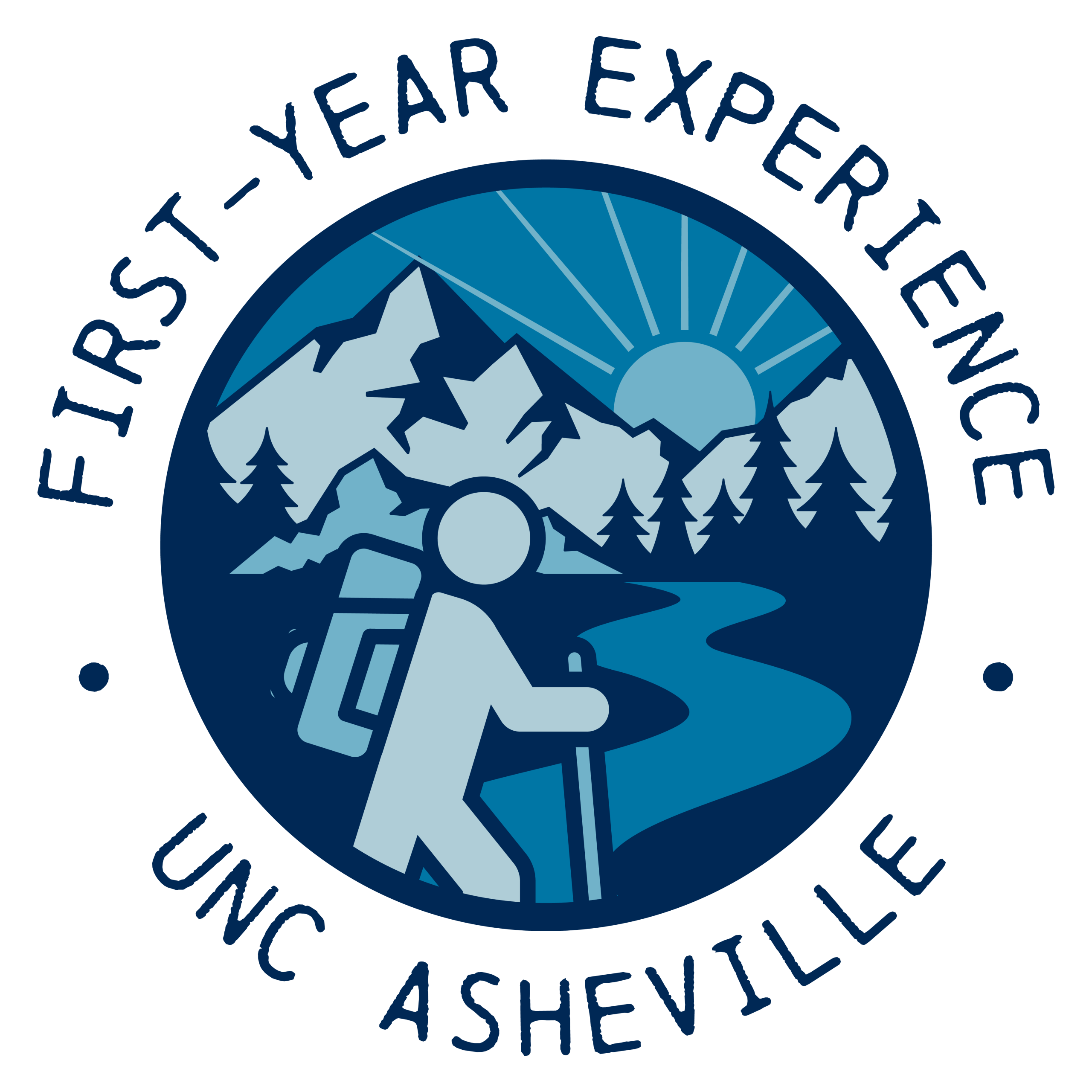 Hiker logo for UNC Asheville program