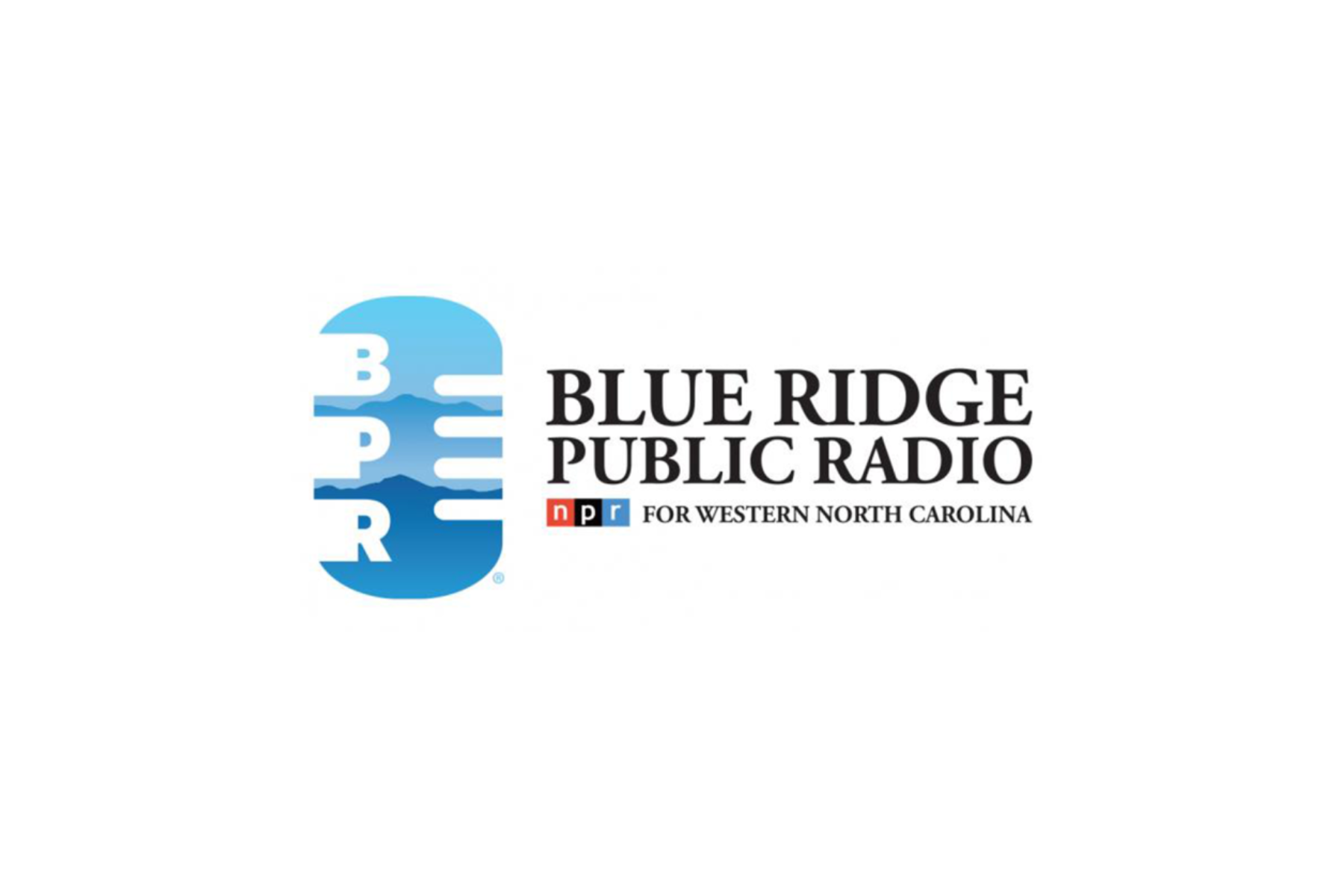 Logo: Blue Ridge Public Radio Western North Carolina. Part of npr