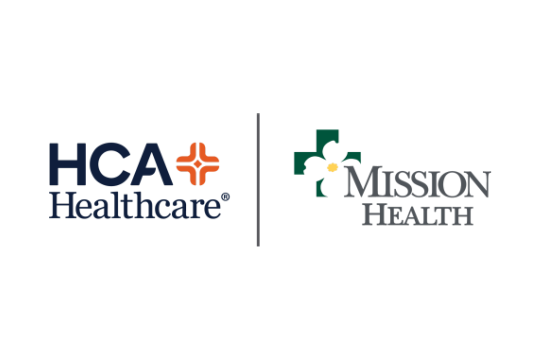 Logos: HCA Healthcare and Mission Health