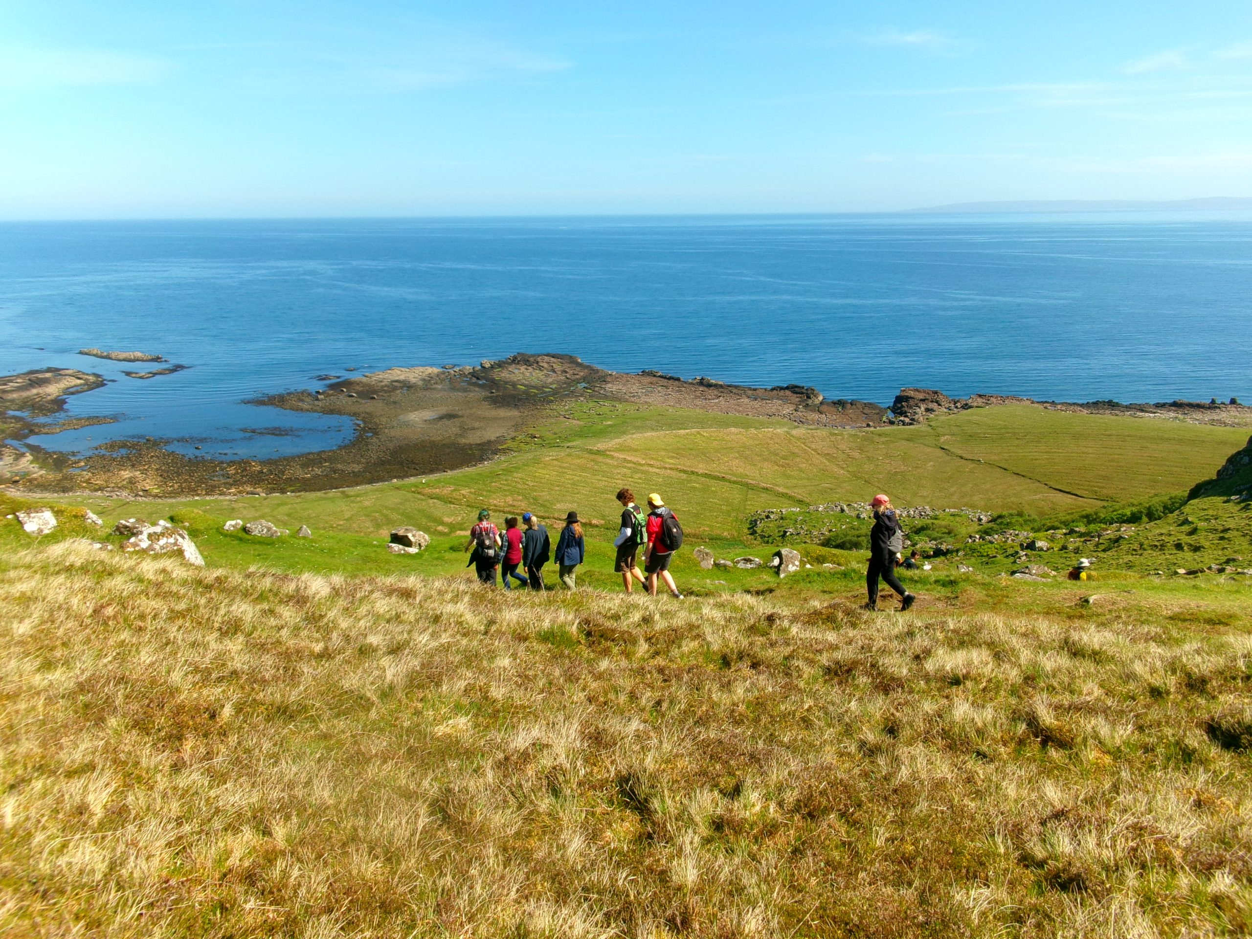 Students hiking Scottish Highlands